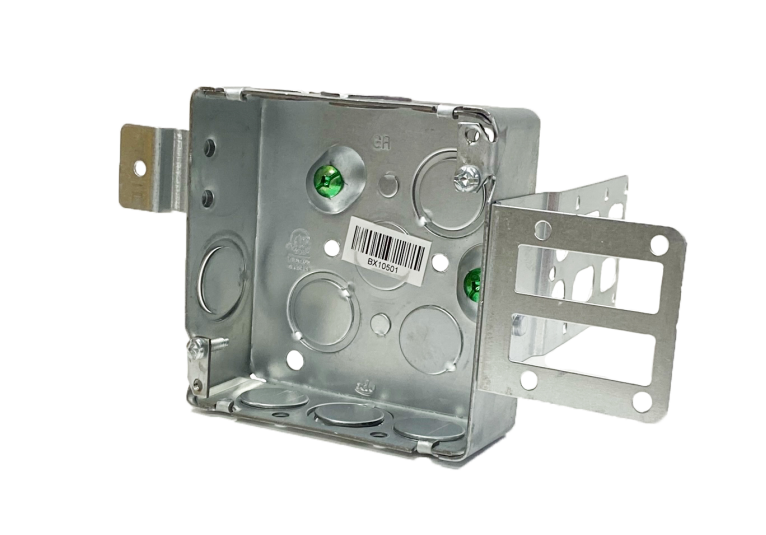 4 In. Square Box 1-1/2 In. Deep Steel Stud Bracket - BX10501 (52151KSSX)